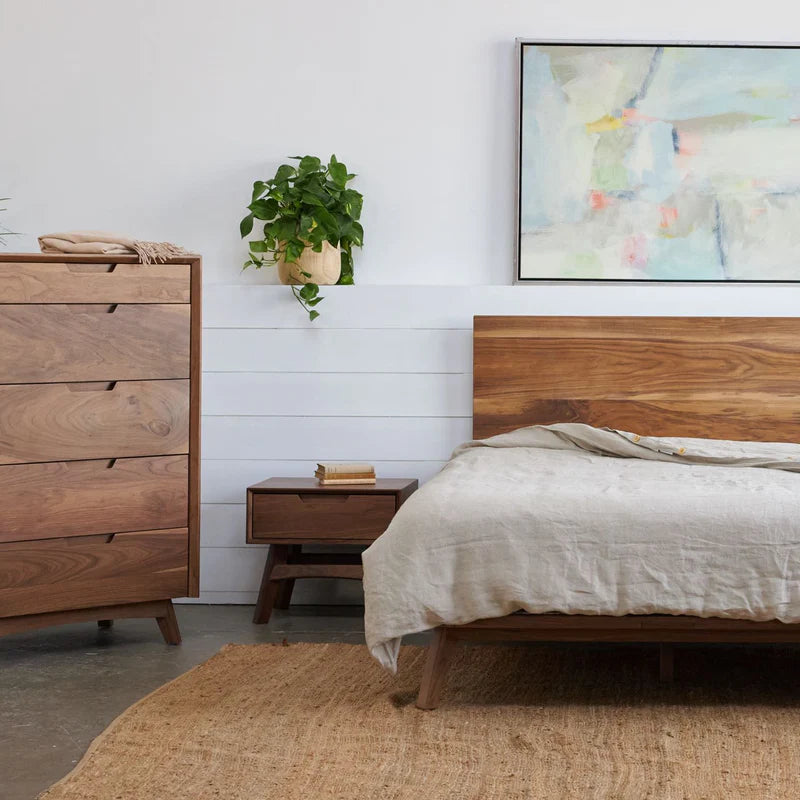 Avocado Mid-Century Modern Bed Frame