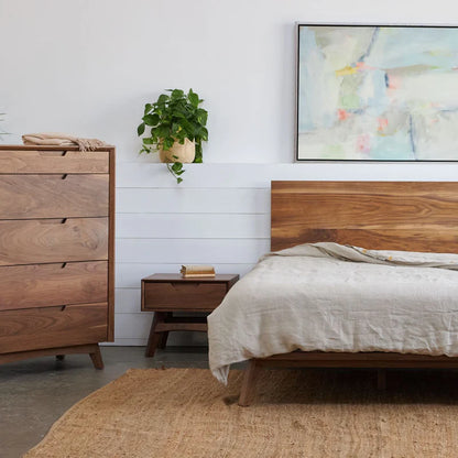 Avocado Mid-Century Modern Bed Frame